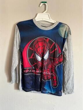 Spiderman Boys Long Sleeve Shirt Size 12/14